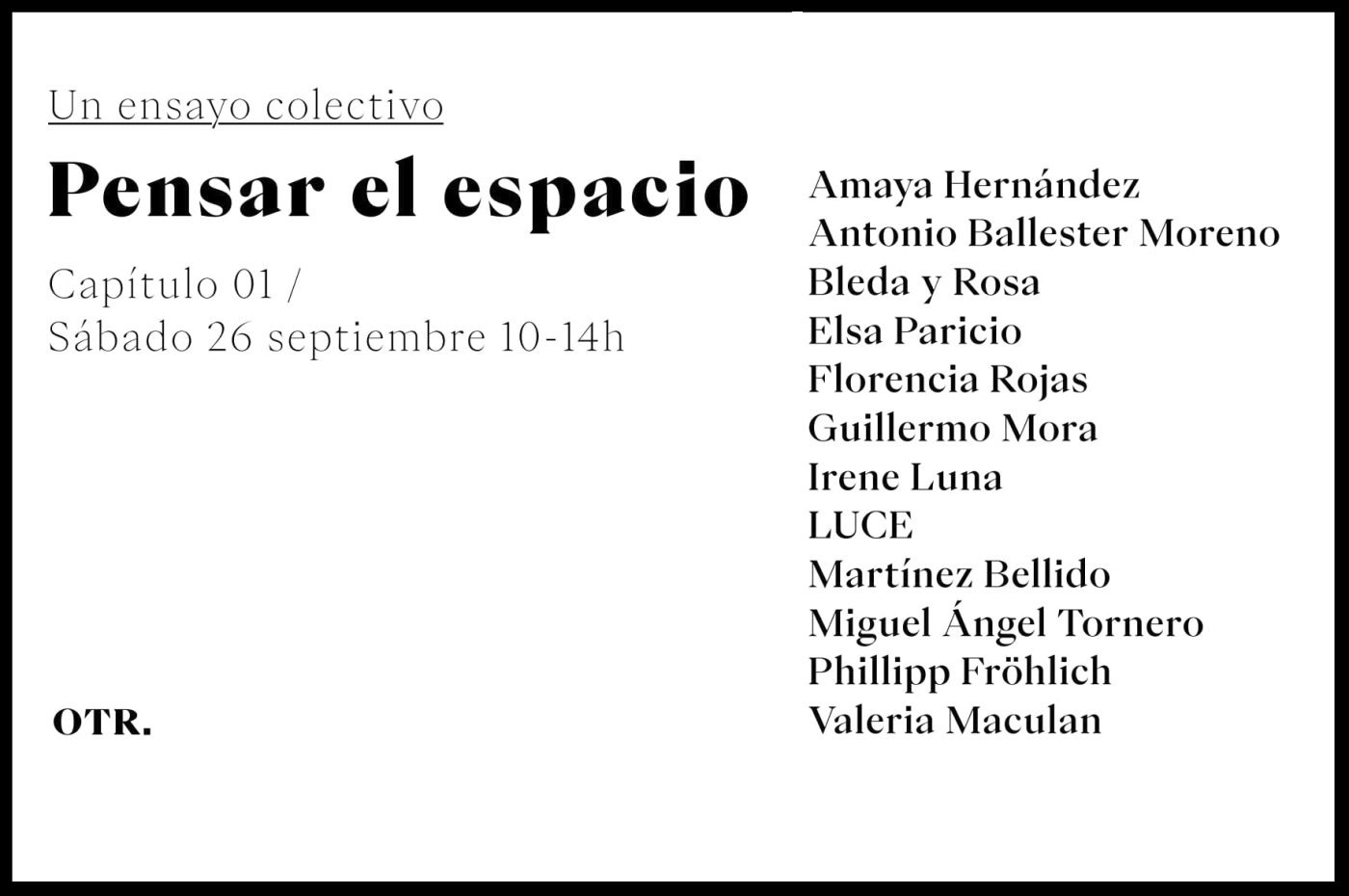 Guillermo Mora - Pensar el espacio